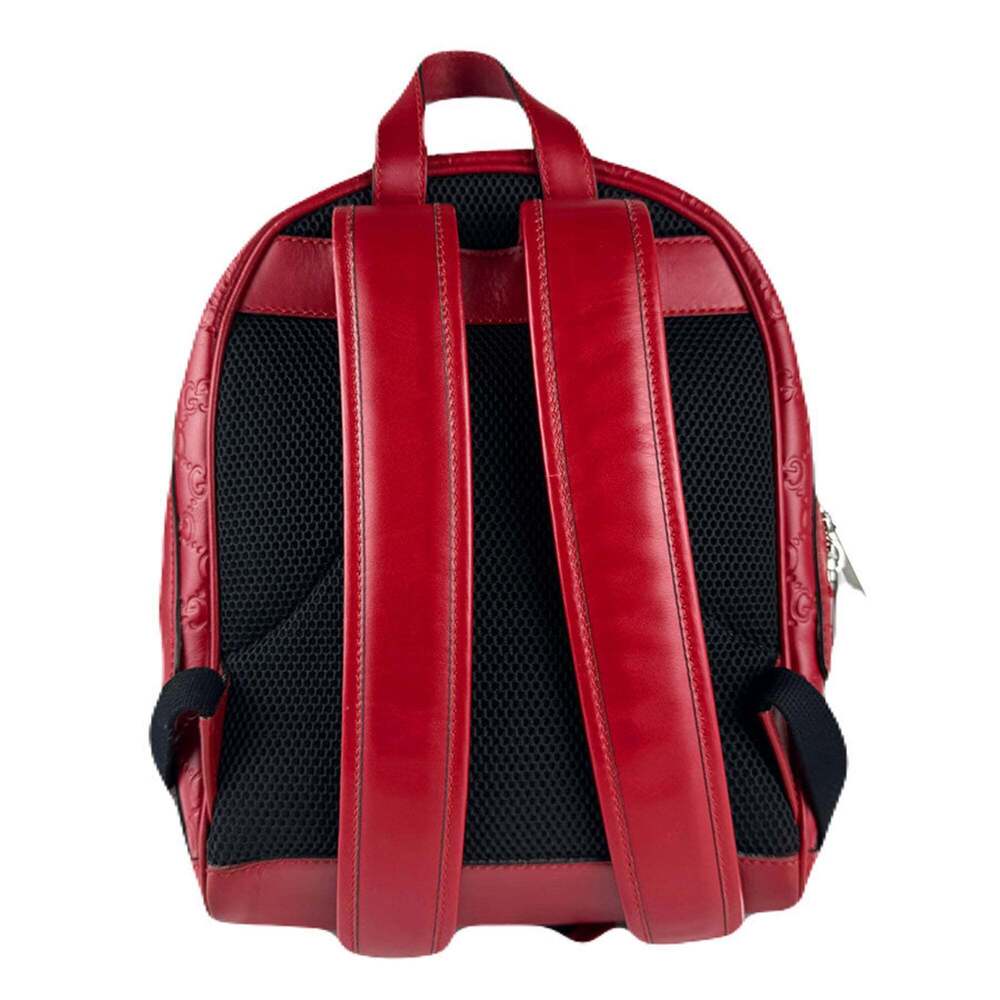 GUCCI Red Leather Backpack - Picture 3 of 14